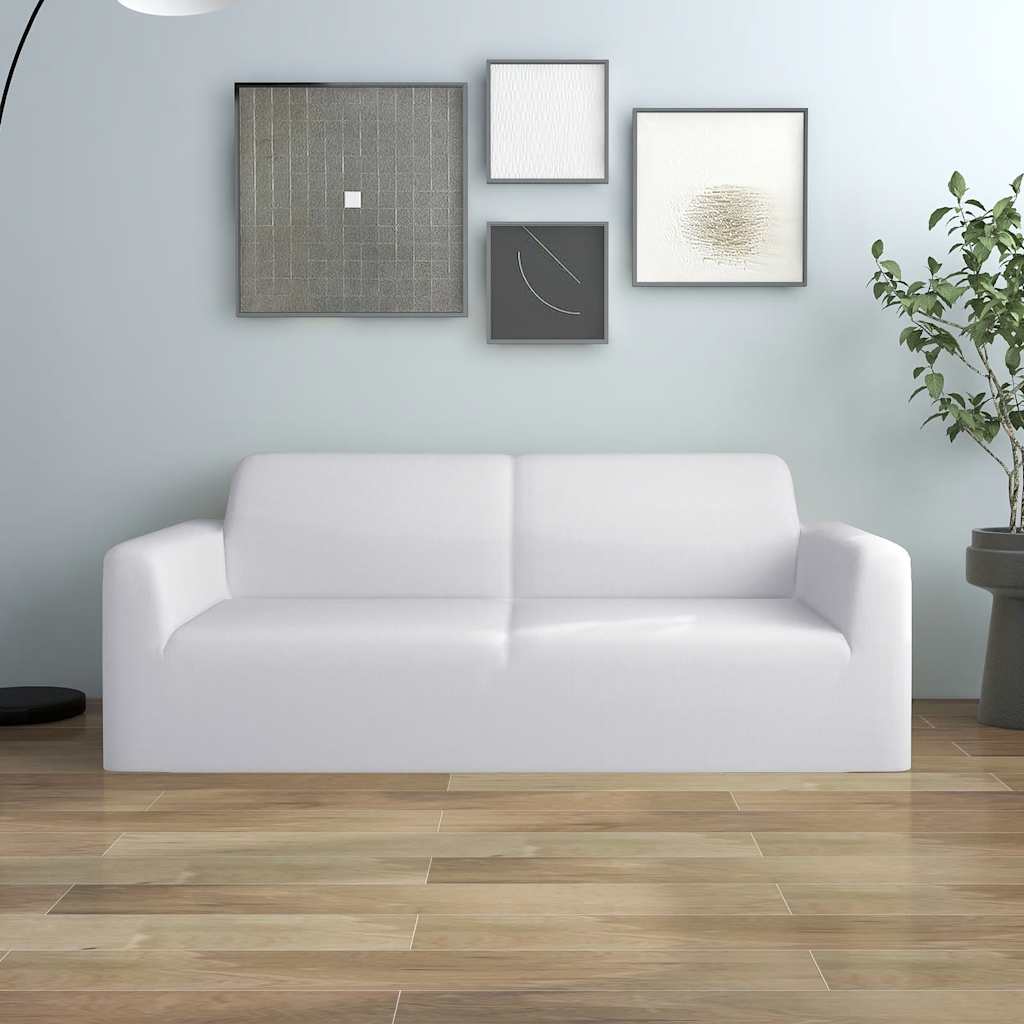 Funda elástica de sillón de 2 plazas poliéster jersey antracita