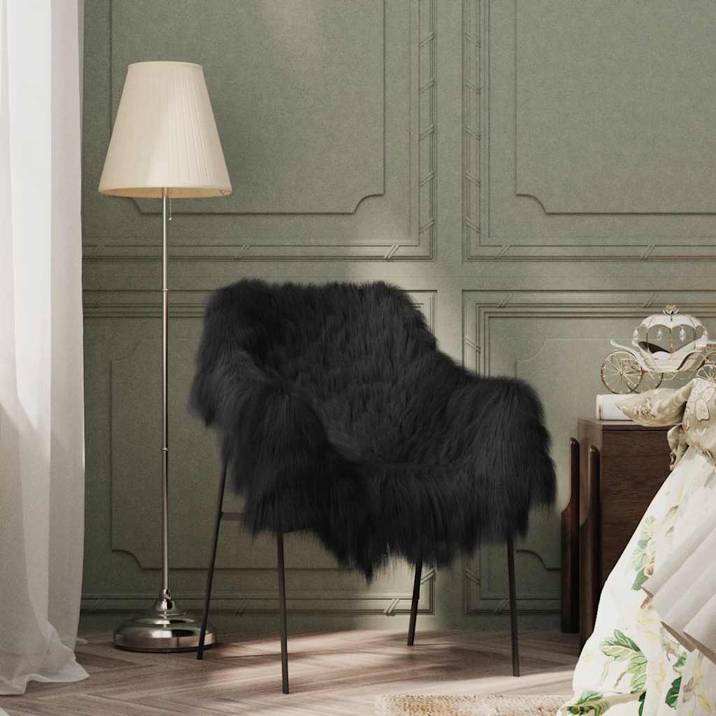 Cubierta de asiento de piel de oveja islandesa crema 70x110 cm
