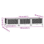 Arriate 120x40x23 cm polipropileno
