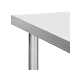 Mesa de trabajo para cocina con ruedas acero inox 100x30x85 cm