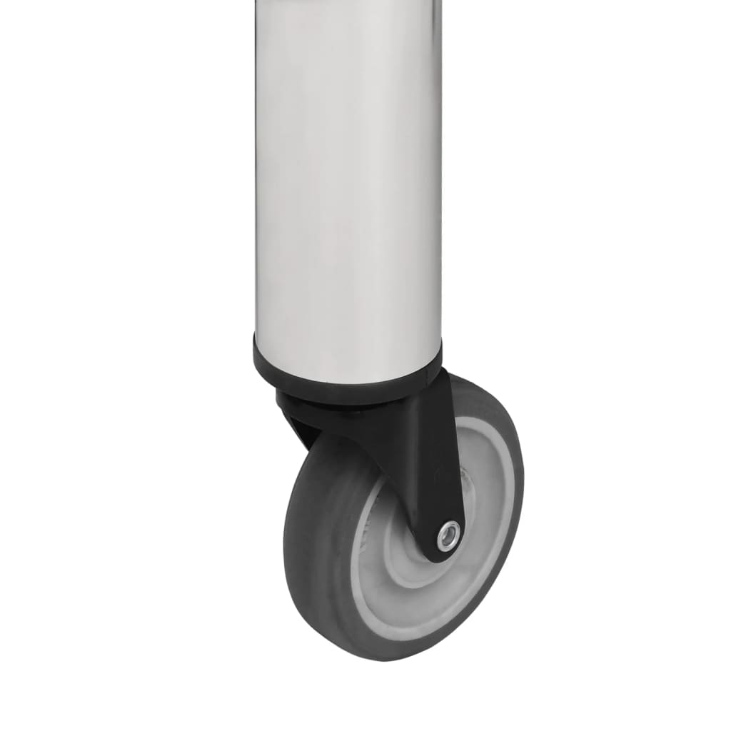 Mesa de trabajo para cocina con ruedas acero inox 100x30x85 cm