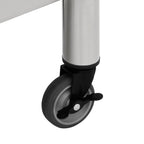 Mesa de trabajo para cocina con ruedas acero inox 100x30x85 cm