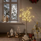 Árbol de Navidad LED blanco cálido sauce interior exterior 1,2m