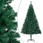 Árbol de Navidad preiluminado con luces y bolas verde 120 cm