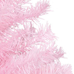 Árbol de Navidad preiluminado con luces y bolas rosa 120 cm