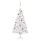 Árbol de Navidad artificial con ramas gruesas PVC blanco 120 cm