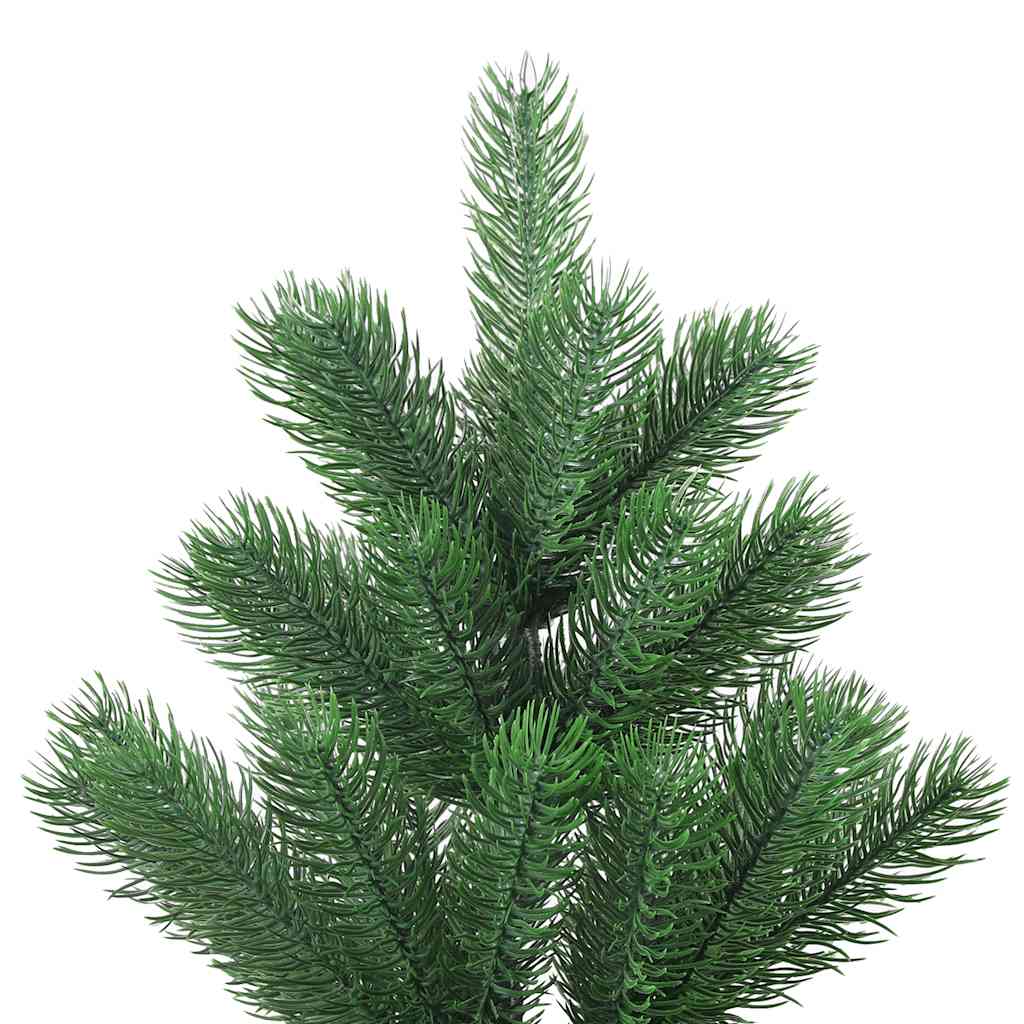 Árbol de Navidad abeto Nordmann con LEDs y bolas verde 150 cm