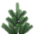 Árbol de Navidad abeto Nordmann con LEDs y bolas verde 150 cm