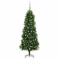 Árbol de Navidad artificial con luces y bolas verde 240 cm