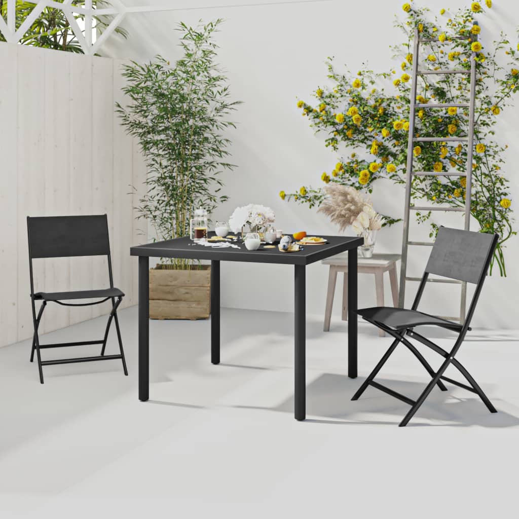 Juego comedor de jardín 5 pzas y cojines ratán sintético blanco