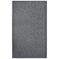 Felpudo a rayas negro y gris 115x200 cm
