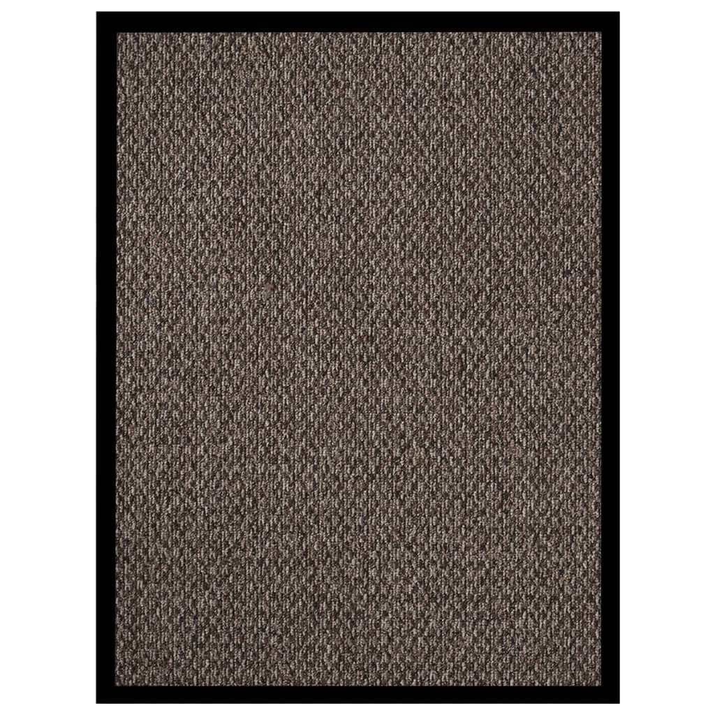 Felpudo a rayas negro y gris 115x200 cm