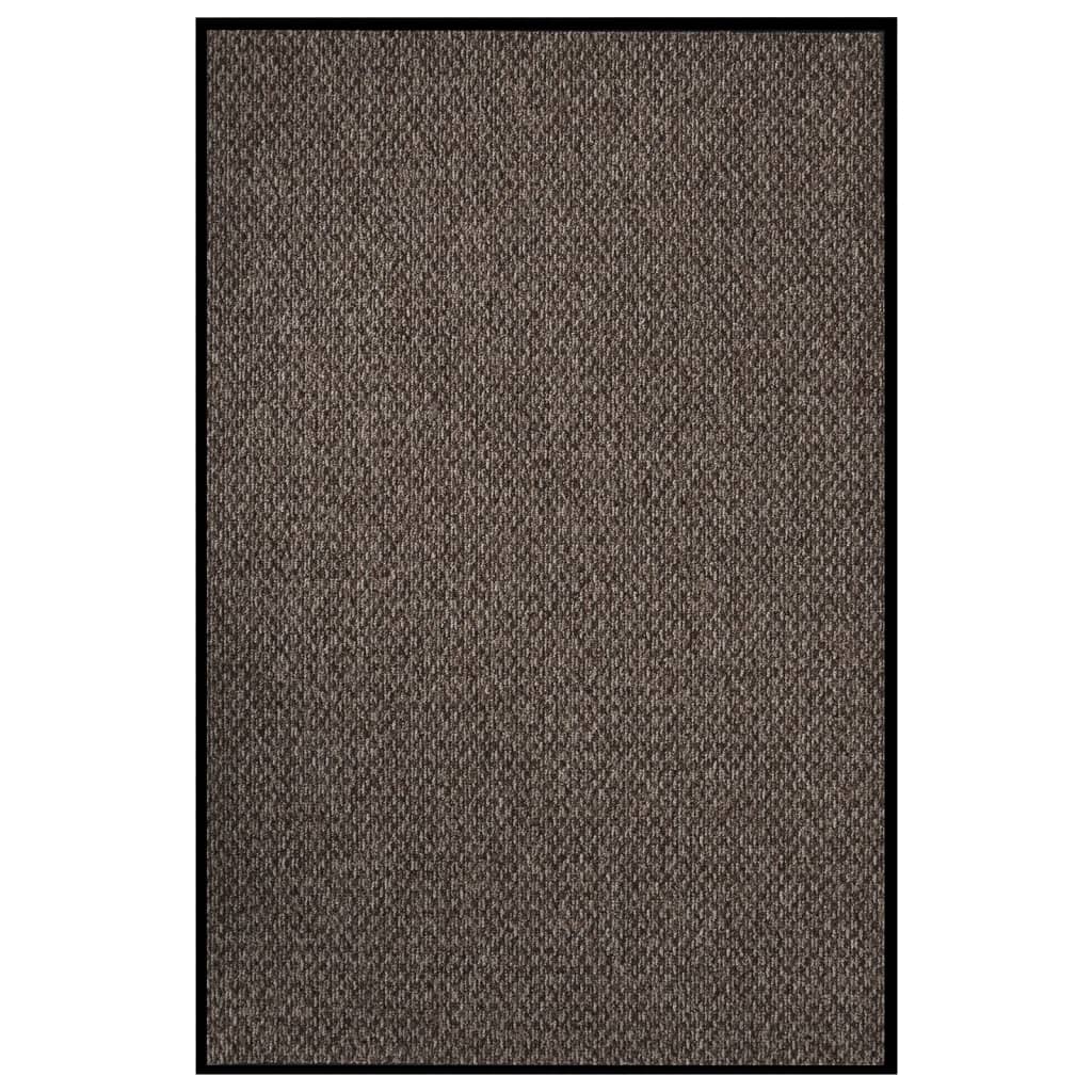 Felpudo a rayas negro y gris 115x200 cm