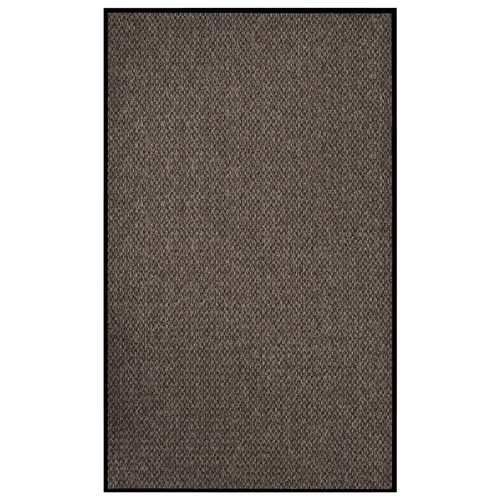 Felpudo a rayas negro y gris 115x200 cm