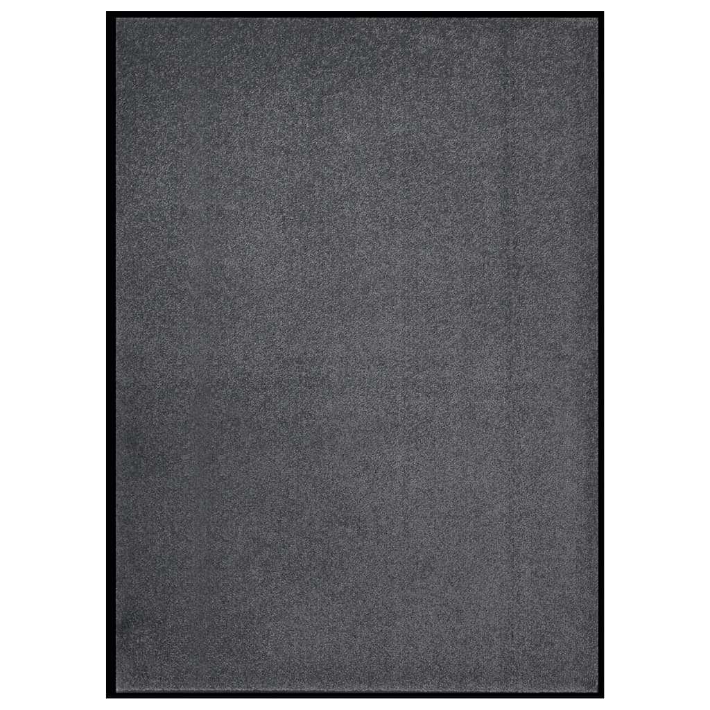 Felpudo a rayas negro y gris 115x200 cm