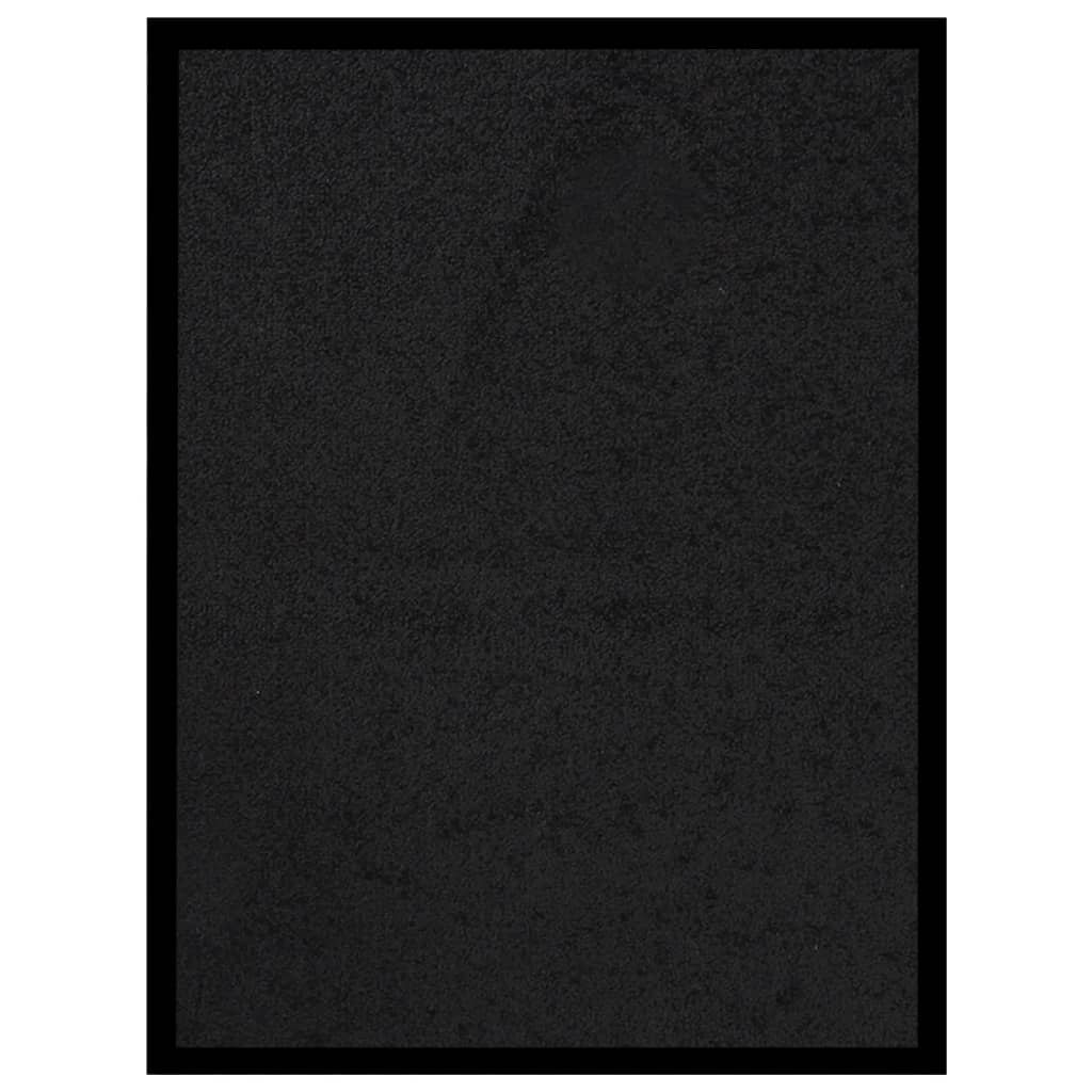 Felpudo a rayas negro y gris 115x200 cm