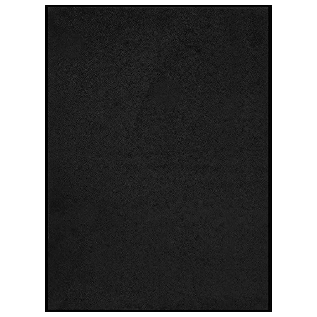 Felpudo a rayas negro y gris 115x200 cm
