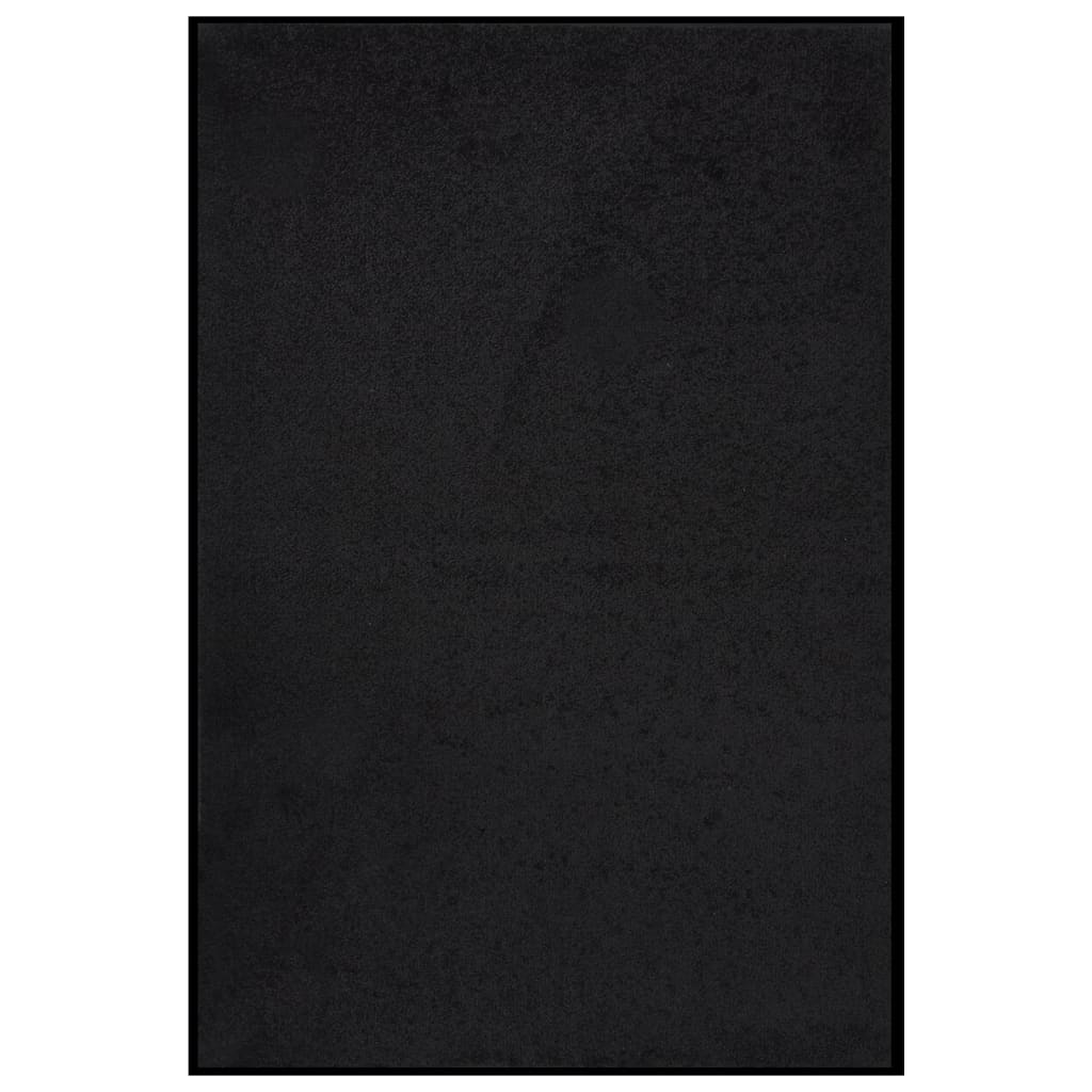 Felpudo a rayas negro y gris 115x200 cm