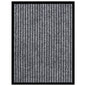 Felpudo a rayas negro y gris 115x200 cm