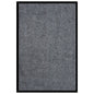 Felpudo a rayas negro y gris 115x200 cm