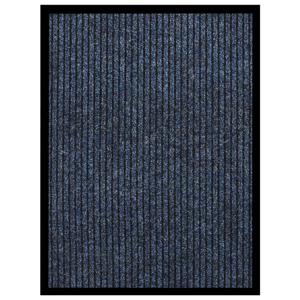 Felpudo a rayas negro y gris 115x200 cm