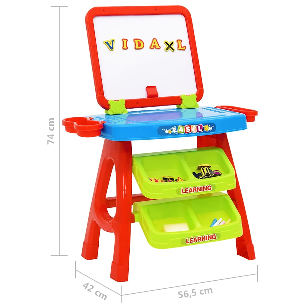Caballete y mesa de aprendizaje para niños 3-1 set de juego