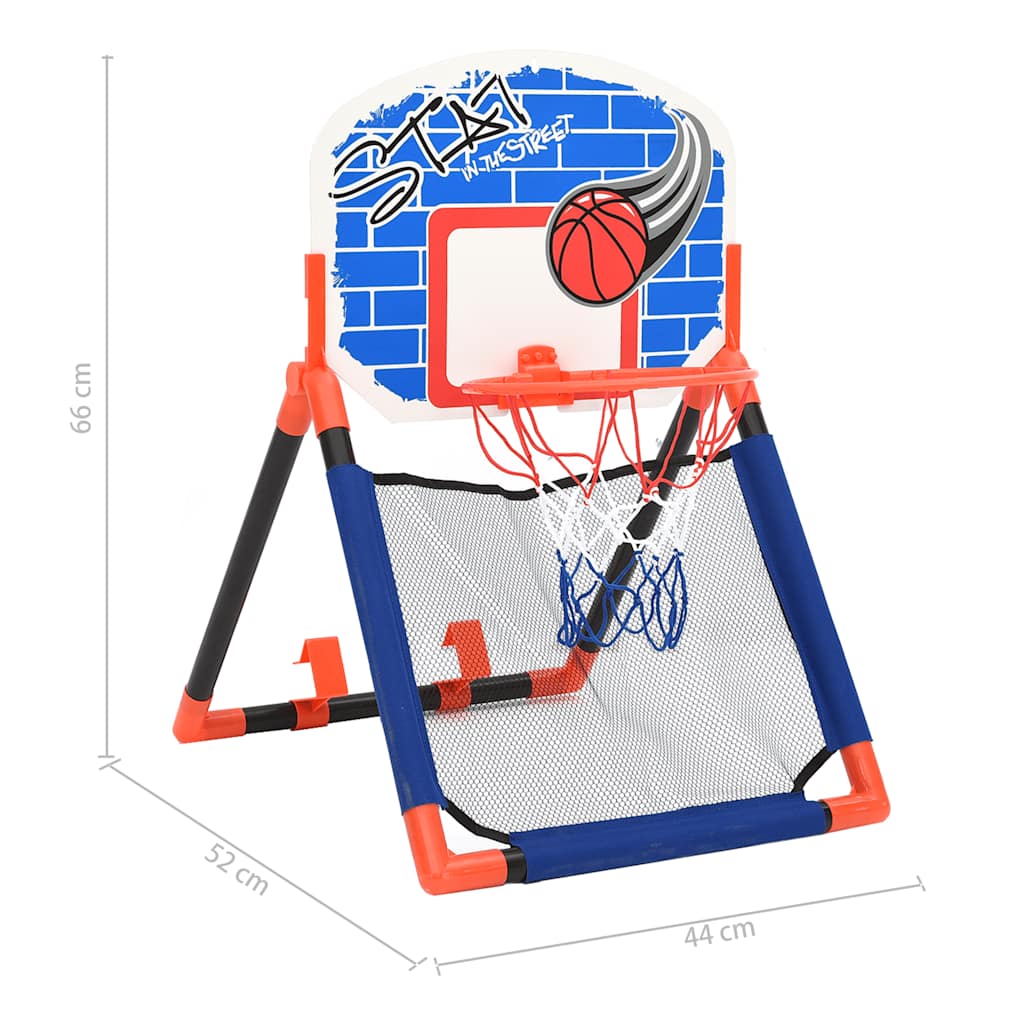 Set baloncesto infantil multifuncional suelo y pared