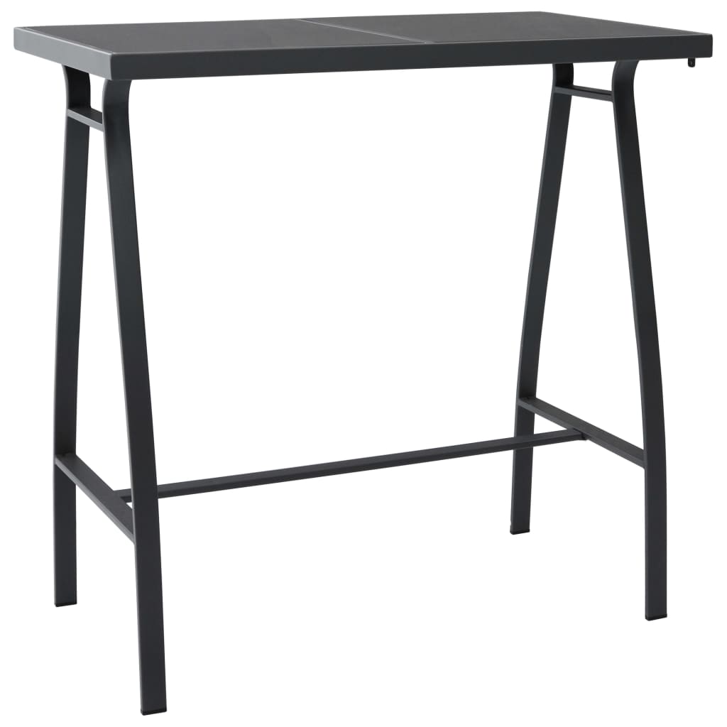 Conjunto de bar para jardín 5 piezas negro
