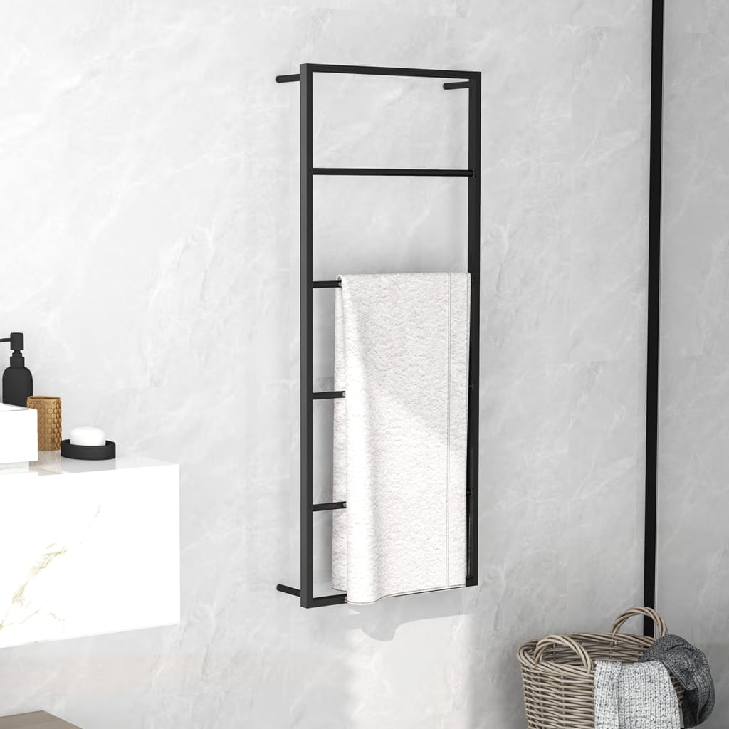 White steel towel rail 12.5x12.5x60 cm