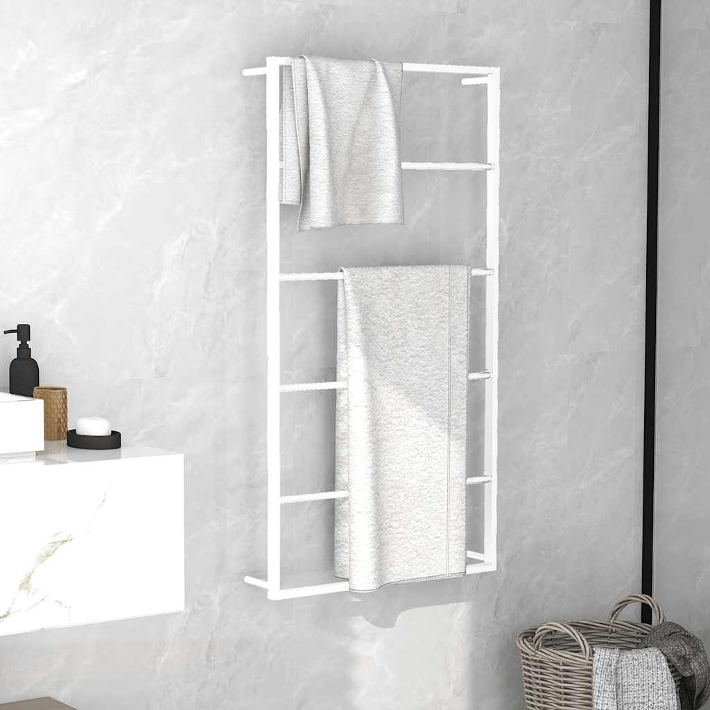 White Towel Rack 45x10x115 cm Steel