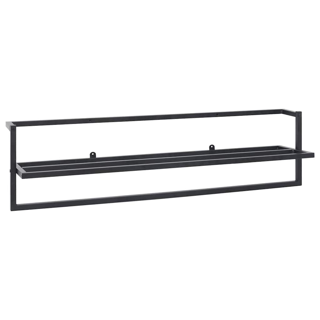 Toallero de hierro negro 95x25x22 cm
