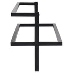 Toallero de hierro negro 95x25x22 cm