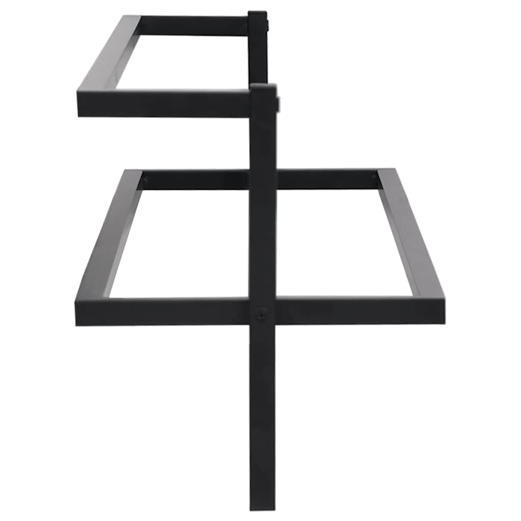 Toallero de hierro negro 95x25x22 cm