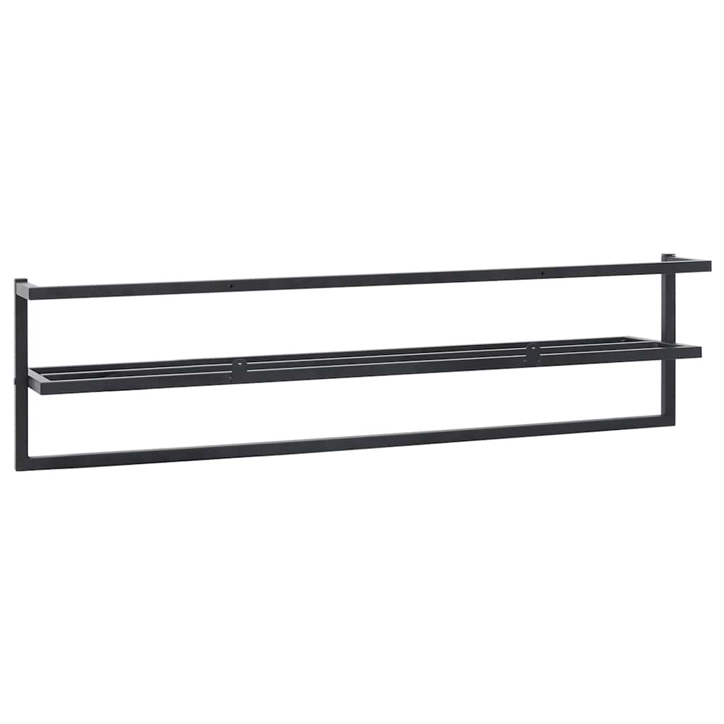 Toallero de hierro negro 95x25x22 cm