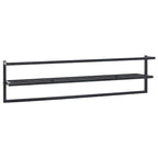 Toallero de hierro negro 95x25x22 cm