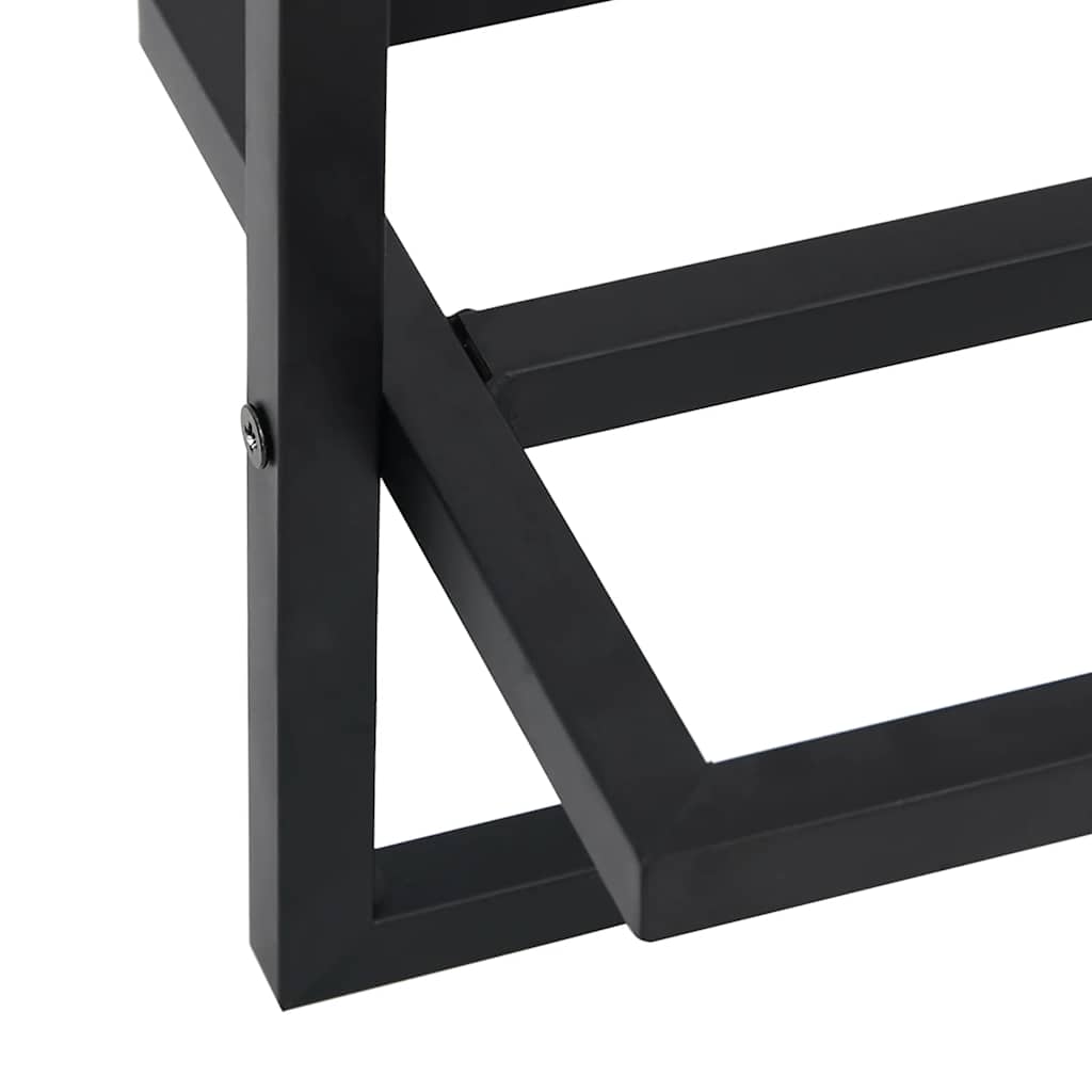 Toallero de hierro negro 95x25x22 cm