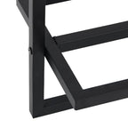 Toallero de hierro negro 95x25x22 cm