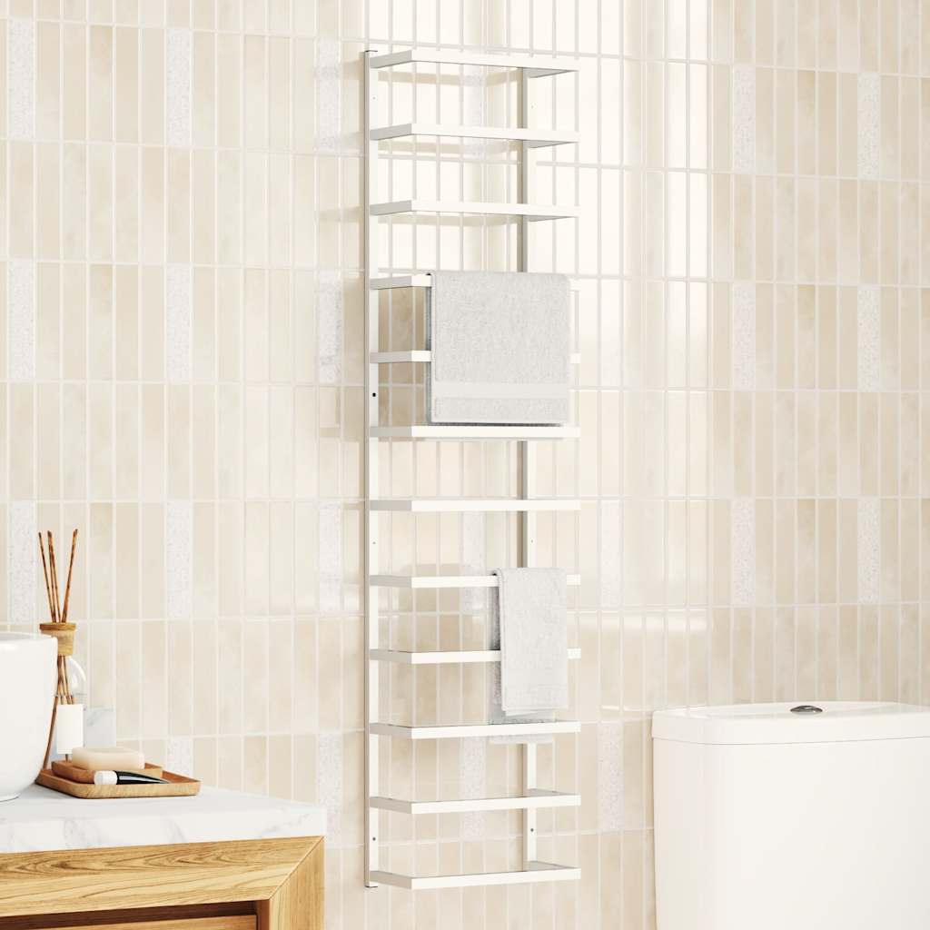 White steel towel rail 12.5x12.5x60 cm