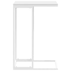 Mesa auxiliar de madera contrachapada blanco 40x30x59 cm