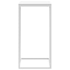 Mesa auxiliar de madera contrachapada blanco 40x30x59 cm