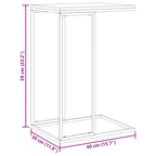 Mesa auxiliar de madera contrachapada blanco 40x30x59 cm