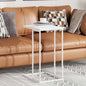 Mesa auxiliar de madera contrachapada blanco 40x30x59 cm
