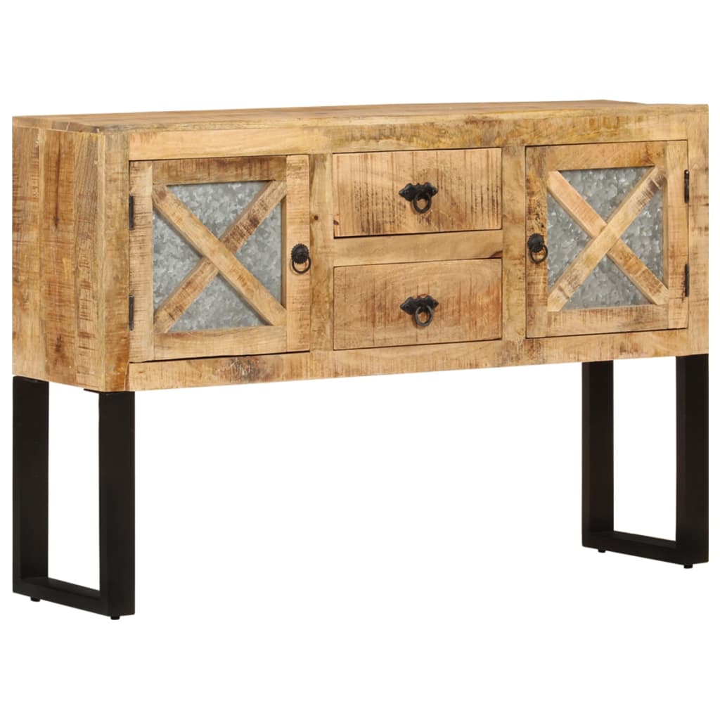 Aparador de madera de mango rugosa 110x30x74 cm