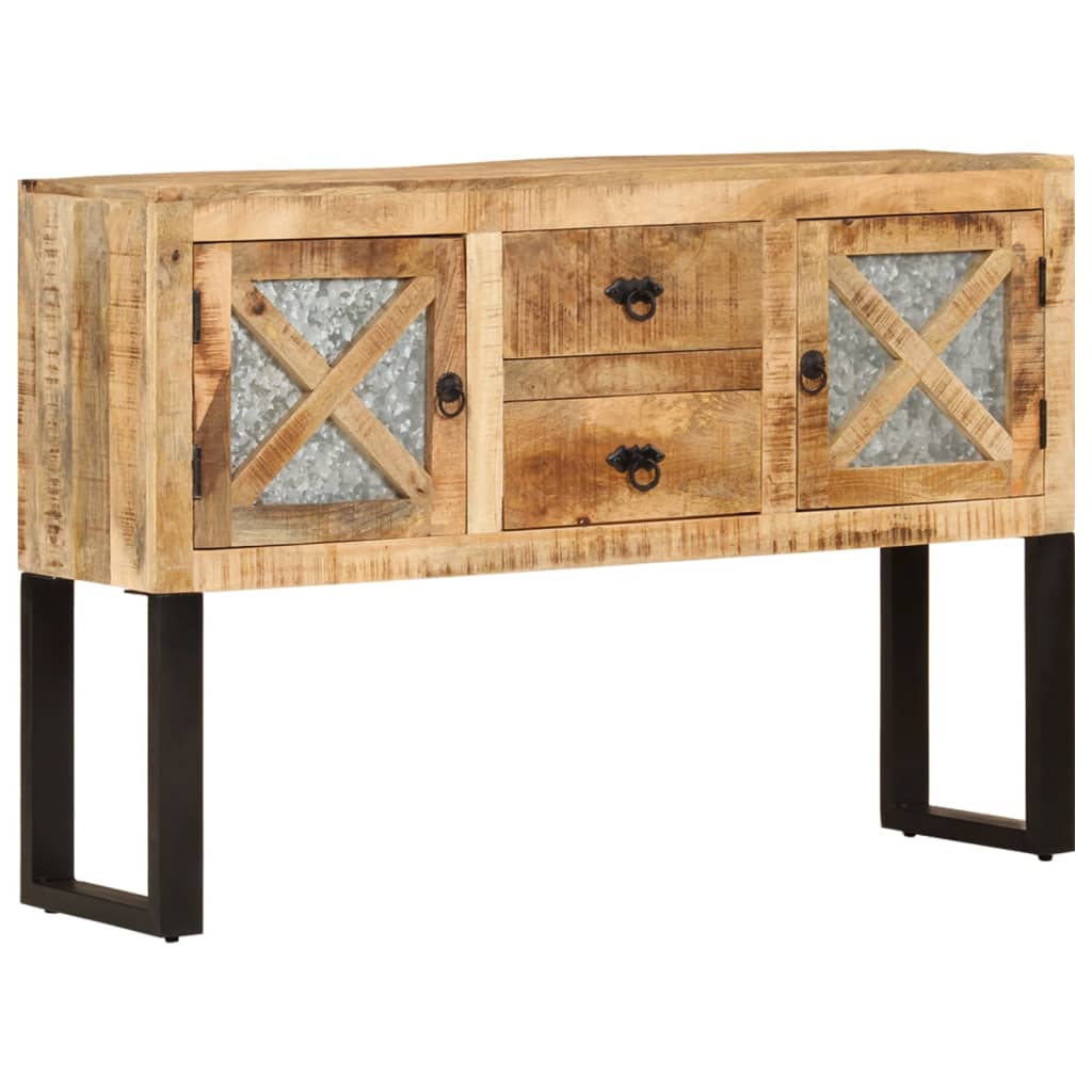 Aparador de madera de mango rugosa 110x30x74 cm