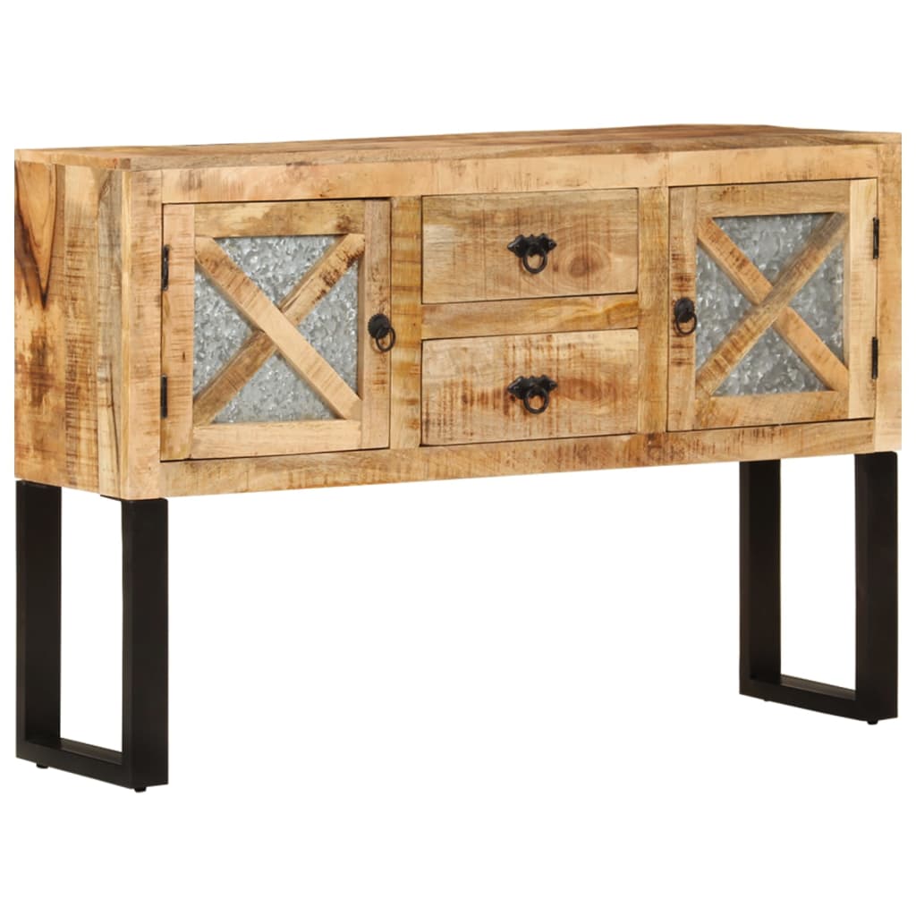 Aparador de madera de mango rugosa 110x30x74 cm