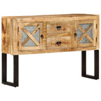 Aparador de madera de mango rugosa 110x30x74 cm