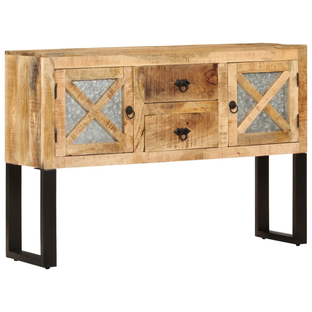 Aparador de madera de mango rugosa 110x30x74 cm