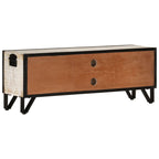 Mueble de TV de madera maciza de acacia 110x30x41 cm