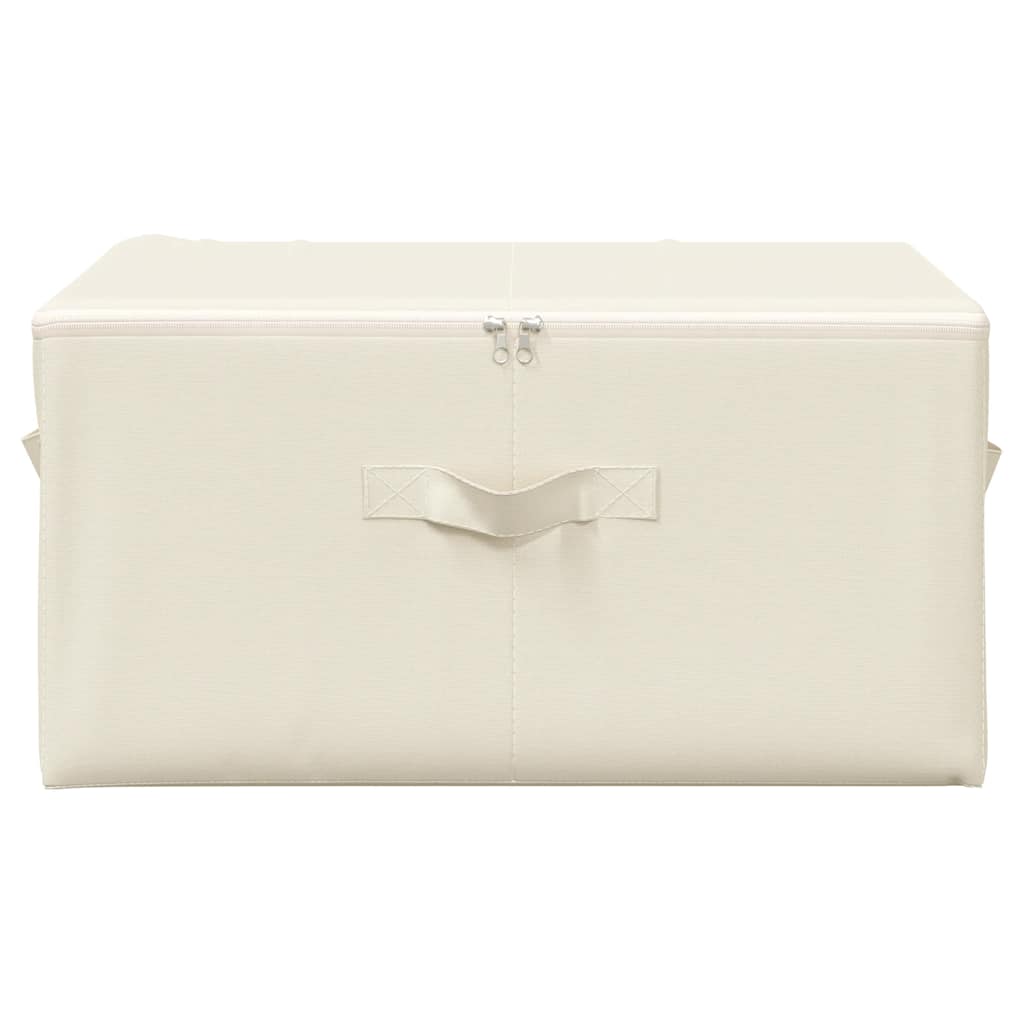 Cajas de almacenaje 2 unidades tela color crema 43x34x23 cm