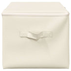 Cajas de almacenaje 2 unidades tela color crema 43x34x23 cm